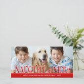 ニースいけなか?シンプルインレッドホリデーカード シーズンカード (スタンド正面)