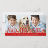 ニースいけなか?シンプルインレッドホリデーカード シーズンカード (正面)