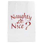 ニースいけなか？ – 休日よくはしゃぐタイポグラフィ ミディアムペーパーバッグ (裏面)