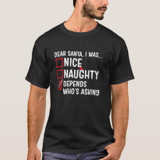 ニースいけなは誰のサ頼ンタおもしろいク Tシャツ