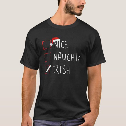 ニースいけなアイリッシュクリスマスアイルランド伝統ルート Tシャツ (正面)