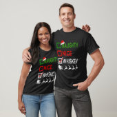 ニースいけなウイスキーのクリスマスパジャマおもしろいサンタ Tシャツ (ユニセックス)