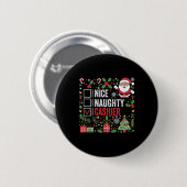 ニースいけなキャシおもしろいアクリスマスサンタクロースT 缶バッジ (正面&裏面)