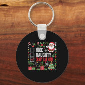 ニースいけなキャットマ熱狂するマおもしろいークリスマスサンタC キーホルダー (正面)