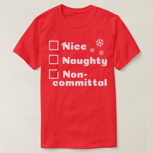 ニースいけなクおもしろいリスマスの曖昧さ Tシャツ (デザイン正面)