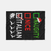 ニースいけなクイタリアンリスマスパジャマおもしろいサンタ フリースブランケット (正面(横))