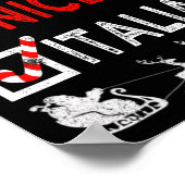 ニースいけなクイタリアンリスマスパジャマおもしろいサンタ ポスター (角)