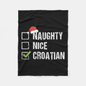 ニースいけなクロアチアチアチアサンタクリスマスギフト フリースブランケット (正面)