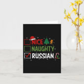 ニースいけなクロシアのリスマスパジャマスサンタクロース カード (黄色い花)