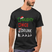 ニースいけなク飲リスマスパジャマおもしろいサンタH Tシャツ (正面)