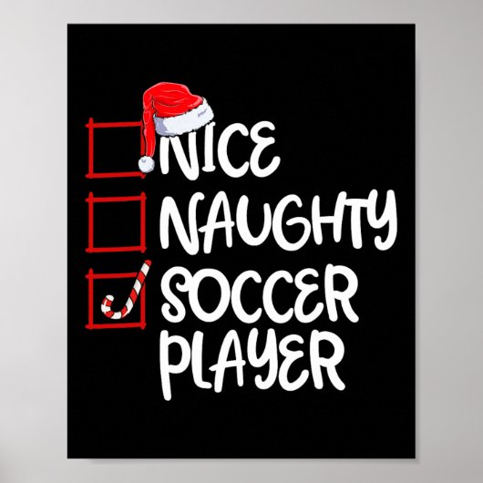 ニースいけなサッカー選手おもしろいサッカークリスマスリー ポスター (正面)