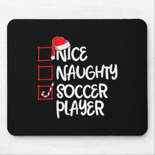 ニースいけなサッカー選手おもしろいサッカークリスマスリー マウスパッド