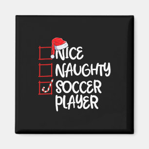 ニースいけなサッカー選手おもしろいサッカークリスマスリー マグネット