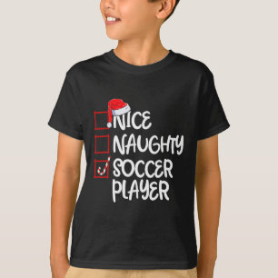 ニースいけなサッカー選手おもしろいサッカークリスマスリー Tシャツ