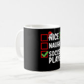 ニースいけなサッカー選手のクリスマス コーヒーマグカップ (正面左)