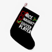 ニースいけなサッカー選手のクリスマス スモールクリスマスストッキング (正面 (吊り時))