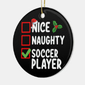 ニースいけなサッカー選手のクリスマス セラミックオーナメント (左)