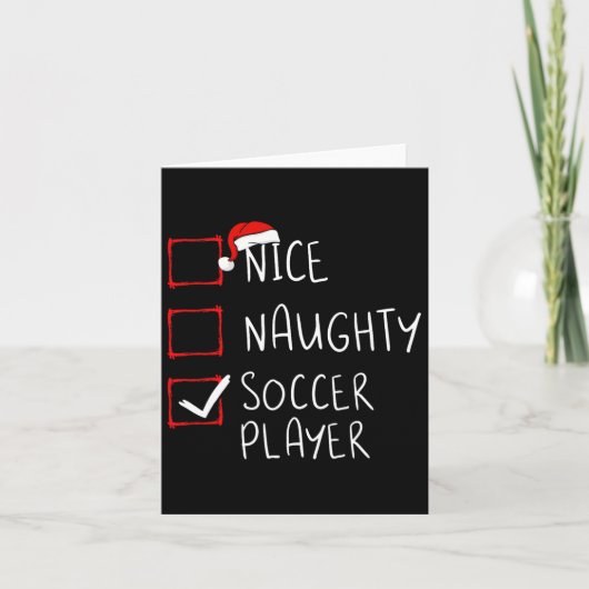 ニースいけなサッカー選手クリスマスリストSanta Cl カード (正面)