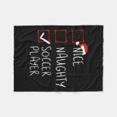 ニースいけなサッカー選手クリスマスリストSanta Cl フリースブランケット (正面(横))