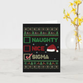 ニースいけなシグマ醜いセーターChristmas List San カード (黄色い花)