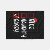 ニースいけなシークリスマスリストファミリークリスマスサンタC フリースブランケット (正面(横))