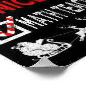 ニースいけなス先生クリスマスパジャマおもしろい ポスター (角)