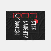 ニースいけなデンマーク語 – クリスマスおもしろいリストPajama フリースブランケット (正面(横))