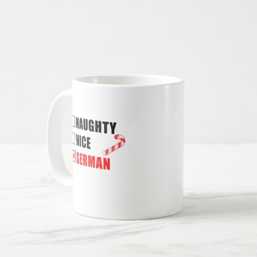 ニースいけなドイツのクリスマスデザインコーヒーマグ コーヒーマグカップ (正面左)