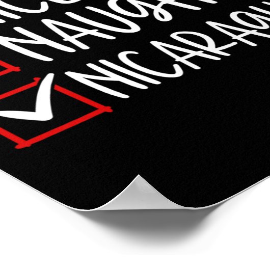 ニースいけなニカラグアクリスマスリストサンタクロース ポスター (角)