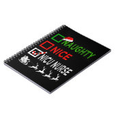 ニースいけなニクナースクリスマスパジャマおもしろいスSa ノートブック (左側)