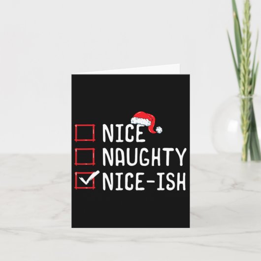 ニースいけなニース風のクリスマスリスト カード (正面)