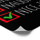 ニースいけなニース風クリスマスリストクリスマスサンタCl ポスター (角)