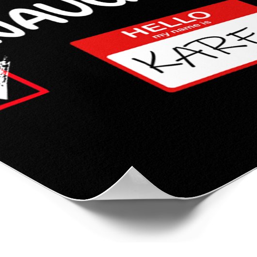 ニースいけなハロー私の名前カレンサンタクリスマスリス ポスター (角)