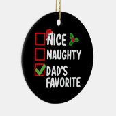 ニースいけなパパのお気に入りのクリスマスリスト セラミックオーナメント (右)