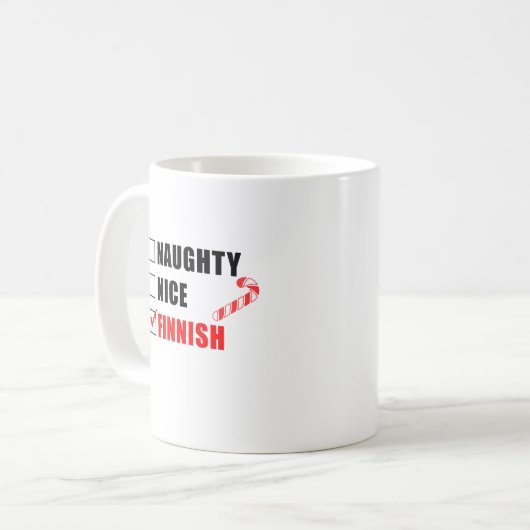 ニースいけなフィンランドのクリスマスデザインコーヒーマグ コーヒーマグカップ (正面左)