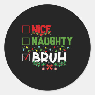 ニースいけなブおもしろいルクリスマスクリスマスメンズK ラウンドシール