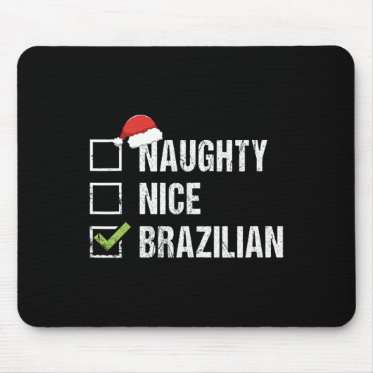 ニースいけなブラジルブラジルSanta Hatクリスマス マウスパッド (正面)