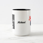 ニースいけなホッケー選手のクリおもしろいスマス ツートーンマグカップ (中央)