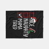 ニースいけなママがクリスマスリストをサンタクロースに フリースブランケット (正面(横))