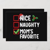 ニースいけなママのクリスマスお気に入りのリスト家族 招待状 (正面/裏面)