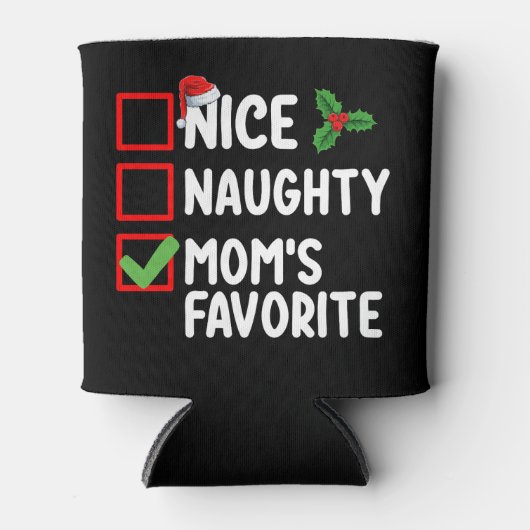 ニースいけなママのクリスマスお気に入りのリスト家族 缶クーラー (正面)