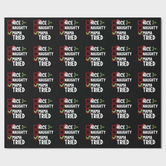 ニースいけなママはクリスマスを楽しんだ ラッピングペーパー (フラット)