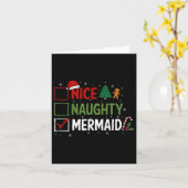 ニースいけなマーメイドクリスマスパジャマスサンタクロース カード (黄色い花)