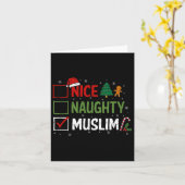 ニースいけなムスリムクリスマスパジャマスサンタクロース カード (黄色い花)