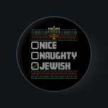 ニースいけなユダヤ人サンタ醜いクリスマスハヌカー 缶バッジ<br><div class="desc">ニースいけなユダヤ人サンタ醜いクリスマスハヌカー</div>