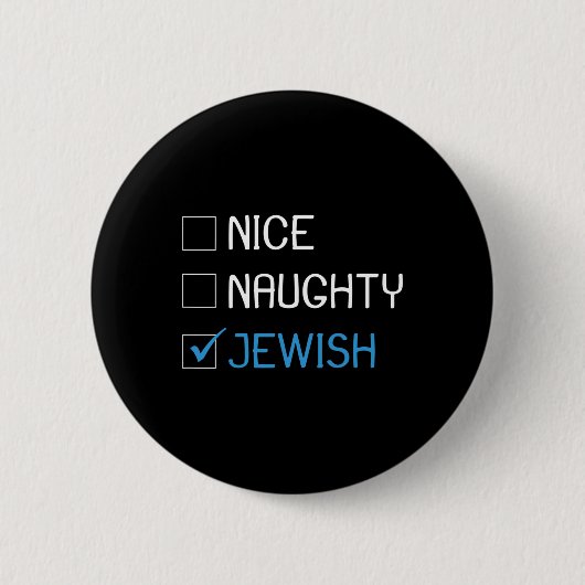 ニースいけなユダヤ人ユダヤ人ジョークHanukkah Hannukkah Gi 缶バッジ (正面)