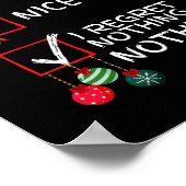 ニースいけなリスト私は何も後悔しないクリスマス男性女性 ポスター (角)