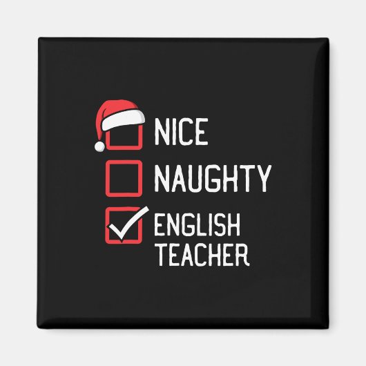ニースいけなリスト英語先生クリスマスマチ マグネット (正面)