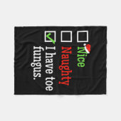 ニースいけなリスト醜いクリスマスのおもしろいつま先真菌 フリースブランケット (正面(横))