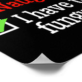 ニースいけなリスト醜いクリスマスのおもしろいつま先真菌 ポスター (角)